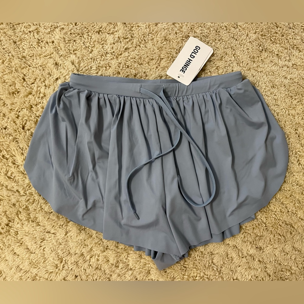 Gold Hinge blue shorts XS nwt